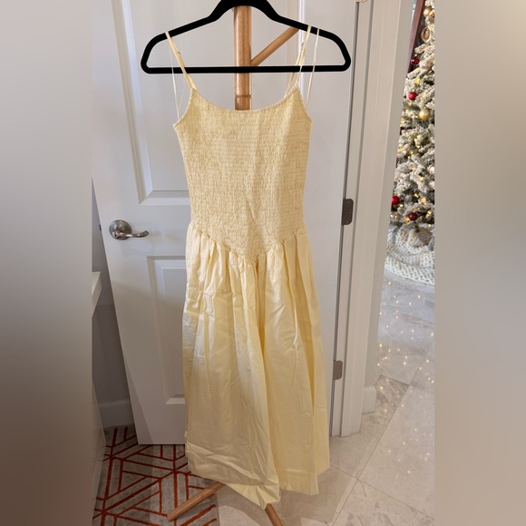 Lucy Paris Hazel Smocked Dropped Waist Yellow Dress - Picture 2 of 5
